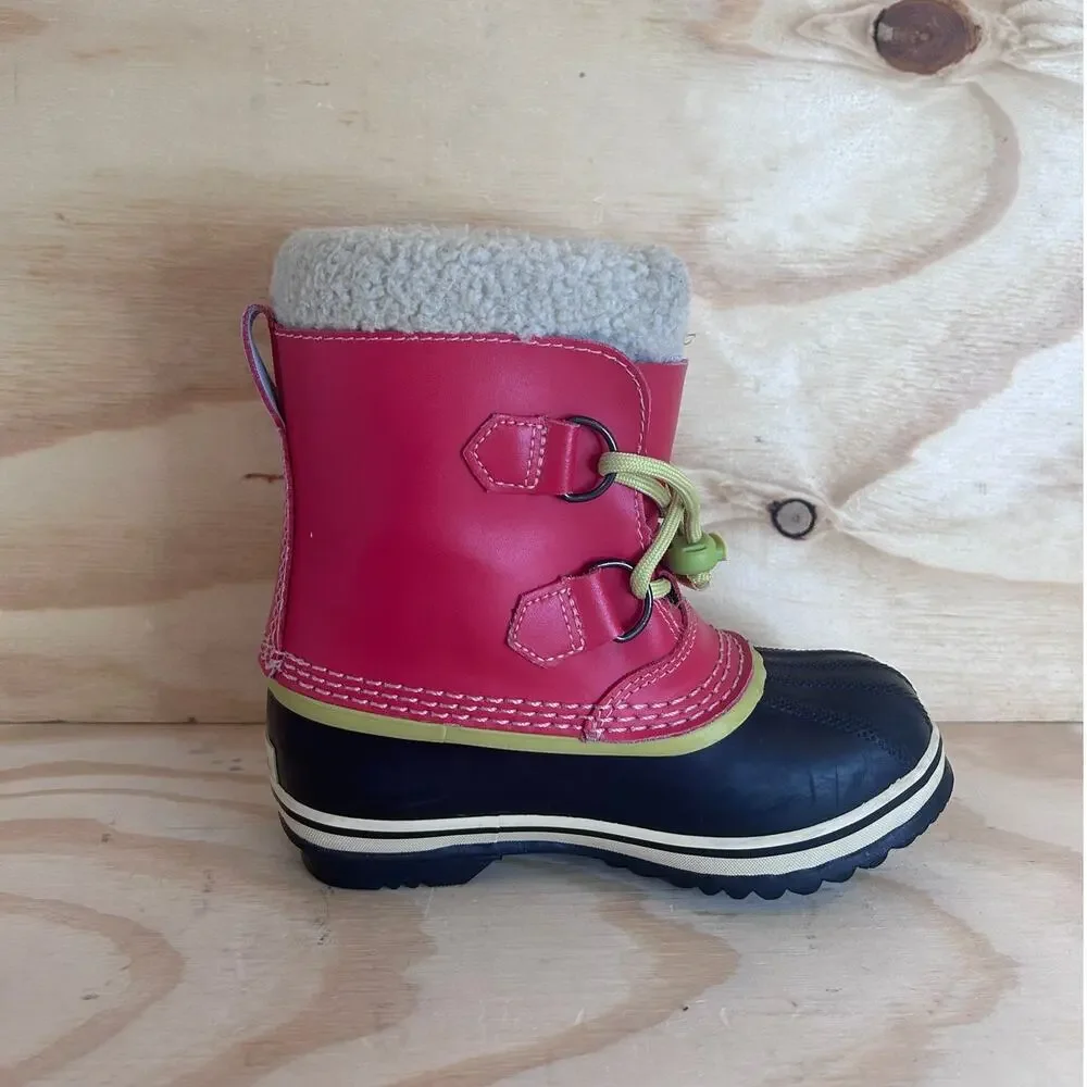 Sorel - Insulated - Winter Boots - Pink/Black - Little Girl's - 13 - NC1880-600